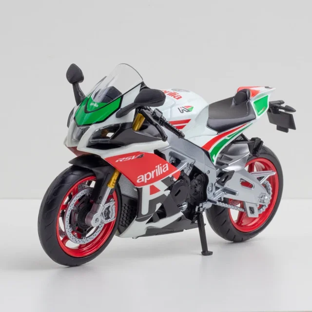 1:12 Suzuki GSX-R1000R Aprilia RSV4 Modèle de Moto de Course en Alliage Modèle de Moto Tout-Terrain Haute Simulation RSV4 Vert
