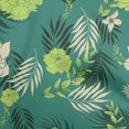 thumbnail image 1 of oneOone Rayon Dark Green Fabric Florals Craft Projects Decor Fabric Printed By The Yard 56 Inch Wide, 1 of 4