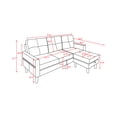 thumbnail image 5 of Walsunny 78" Convertible Sectional Sofa Couch L Shaped Couch Sofa for Living Room Small 3 Seater Sofa Couch with Storage Ottoman and Side Pockets, Brown, 5 of 5