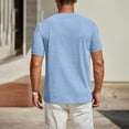 thumbnail image 2 of Besolor T-Shirt d'Été pour Homme à Manches Courtes, Col Rond Classique, T-Shirts Décontractés, Couleur Unie, Hauts Basiques, 2 of 5