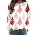 thumbnail image 1 of Pisexur Chandail en Molleton de Noël pour Femmes Sans Capuche Imprimé Graphique Vacances Col Rond Chandail en Molleton Ample Surdimensionné Automne Mode Décontracté Pull à Manches Longues pour Femmes, 1 of 4