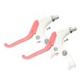 thumbnail image 3 of Siruishop 2 Pieces Bike Brake Lever Three Finger Compatibility Replacement Accessories White and Pink, 3 of 8
