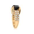 thumbnail image 2 of Bague Diamant 5 5/8ct Traitée Noir & Blanc Or Jaune 14K, 2 of 3