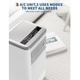 thumbnail image 4 of Portable AC Unit with Heater, 10,000 Btu Air Conditioner Portable For Room Up to 350 Sq.Ft., 3-In-1 Free Standing Cooling AC Unit with Fan & Dehumidifier, Sleep Mode, Auto Swing,24H Timer, 4 of 7