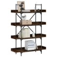 thumbnail image 1 of vidaXL Bookcase 4-Tier Smoked Oak 39.4"x13"x57.3" Engineered Wood, 1 of 6