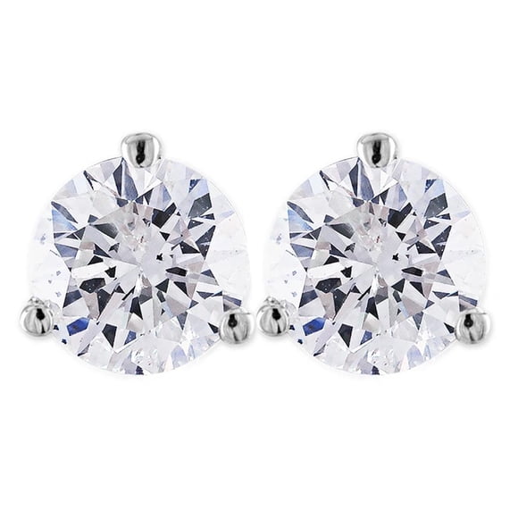 G/VS 1.50 cttw Diamond Martini Studs 14k White Gold Lab Grown Earrings Womens