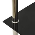 thumbnail image 3 of vidaXL 2-Tier Side Table Transparent & Black 38x38x50cm Tempered Glass, 3 of 5