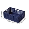 thumbnail image 2 of Maplenight Foldable Plastic Small Baskets 12 x 8 x 5 Inch Collapsible Storage Crate for Home Office Classroom with Mesh Ventilation Multifunctional Organizer Blue, 2 of 6