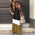 thumbnail image 2 of Fridja Womens Plus Size Daily Tie-dyed Color Block Loose V Neck Short Sleeve Dress, 2 of 7
