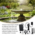 thumbnail image 4 of Solar Fountain Waterfall Pump Outdoor Rotatable 4 Nozzles Landscape Decoration Decorative Pond for Bird Bath Pool Fish Tank 2W, 4 of 9