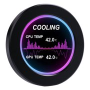 Portable de 2,1 pouces IPS écran secondaire refroidi à l'eau circulaire compacte LCD afficher l'hôte de l'ordinateur CPU GPU écran de surveillance de la température