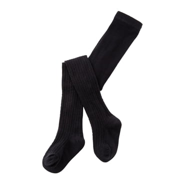 WUANDIXFA Warm Leggings Toddler Kids Baby Girls Cotton Warm Full Leggings Knitted Tights Pantihose Stretchy Basic Pants Pantyhose for Spring Autumn Stocking Black,12-24 Months