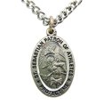thumbnail image 2 of Westmon Works Saint Sebastian Pewter Medal 3/4 Inch Long with Stainless Steel Chain Boxed, 2 of 4
