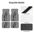 thumbnail image 4 of Lsque Optical Zebra Illusion Print 4-Piece Floor Mats, Heavy-Duty Rubber Liners, Anti-Slip Design, All-Season Automotive Protection, Vehicles, Cars, Trucks, and SUVs, 4 of 7