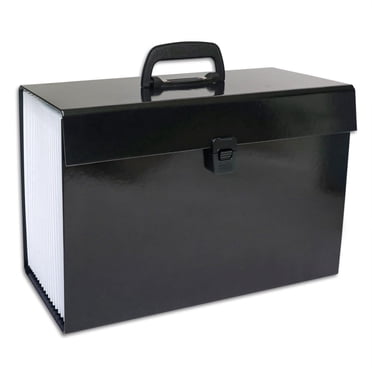 19 POCKET FILE CASE- BLACK