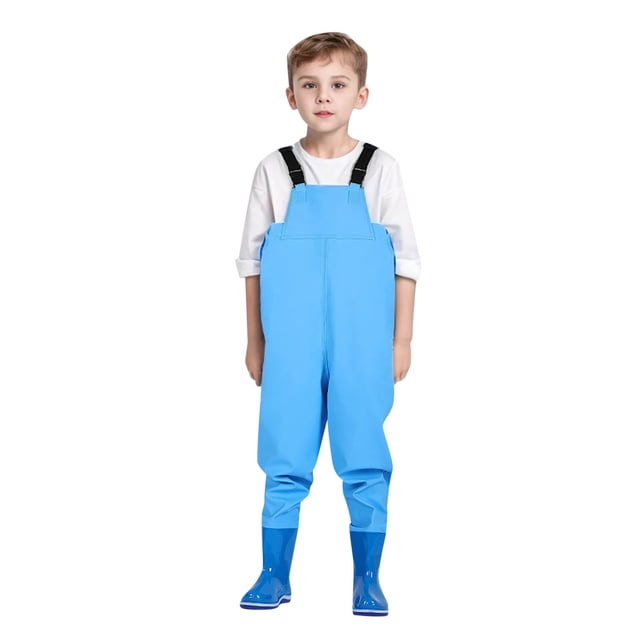 Youth Fishing Waders For Kids Chest High Wader With Attached Boots Outdoor Adventure Gear