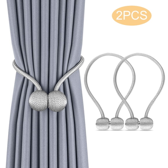 Magnetic Curtain Tiebacks Drapery Holdbacks for Curtains, Drapes, Living Room Office Decor, No Tools Required