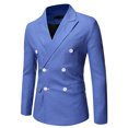thumbnail image 1 of Veste pour Hommes Hiver Hommes Automne et Hiver Mode Personnalité Couleur Unie Veste de Complet Décontractée, 1 of 4