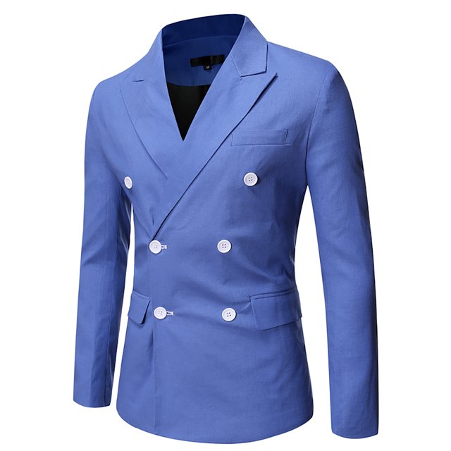 Veste pour Hommes Hiver Hommes Automne et Hiver Mode Personnalité Couleur Unie Veste de Complet Décontractée