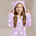 thumbnail image 3 of Pyjama pour Bébé Fille, Combinaison à Capuche à Manches Longues pour Chaleur Hivernale, 3 of 5