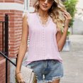 thumbnail image 3 of Birdeem Mode Femmes Été Col en V Dentelle Patchwork Sans Manches Blouse Aguichant, 3 of 7