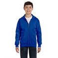 thumbnail image 3 of Hanes Comfortblend EcoSmart Chandail à Capuchon à Fermeture Éclair Intégrale pour Enfants, G, Bleu Royal Foncé, 3 of 4