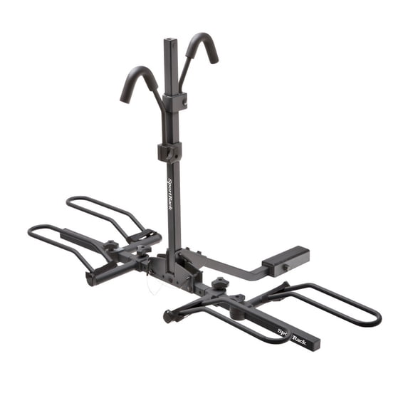 SportRack Porte-Vélo SR2901B Crest 2; Support d'Attelage avec Récepteur de 1-1/4 Po et 2 Po; Tient 2 Vélos; Pince pour Cadre; avec Verrou; Pliable; Revêtement en Poudre; Noir; Acier