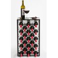 thumbnail image 3 of Mango Steam 23 Bottle Black Wine Rack with Glass Top Shelf, Free Standing for Home, Kitchen and Bar, 3 of 8