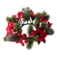 thumbnail image 1 of Needles and Red Berry Desktop Candle Holder Aromatherapy Decorative Garland, 1 of 6