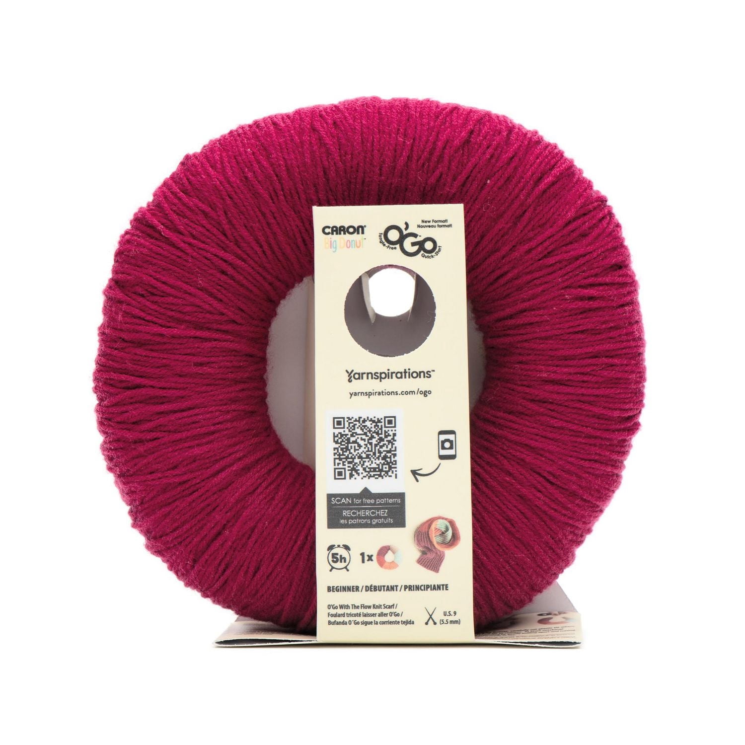 Caron® Big Donut O'Go™ #4 Worsted (Medium) Acrylic Yarn, 9.9oz/280g 533 Yards