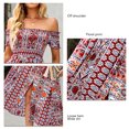 thumbnail image 4 of ANGGREK One Piece Off Shoulder Dress, Off Shoulder Slit Long Dress Floral Printed For Daily Life, 4 of 5