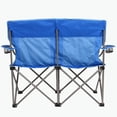 thumbnail image 3 of Kamp-Rite Portable 2 Person Folding Outdoor Camp Lawn Beach Chair, Blue, 3 of 5