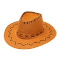 thumbnail image 1 of Chapeau de Soleil Cowboy Adulte Décontracté Solide Suture Été Mode Western Large Bord Polyester, 1 of 2