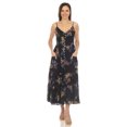 thumbnail image 1 of White Mark Women's V-Neck Floral Print Maxi Dress, 1 of 6