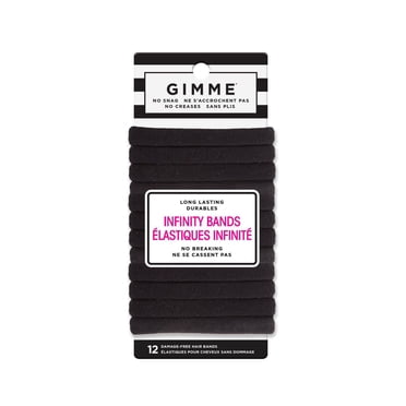 GIMME Ultimate Hair Bands, Black, 12 Ct
