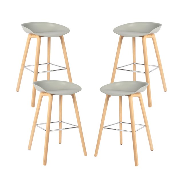 Bronte Living 26 inch Modern Polypropylene Counter Stool with Footrest for Kitchen, Restaurant - Series Connor - Set of 4