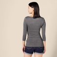 thumbnail image 4 of walmart Essentials T-Shirt à Encolure Bateau à Manches 3/4 pour Femmes, 4 of 8