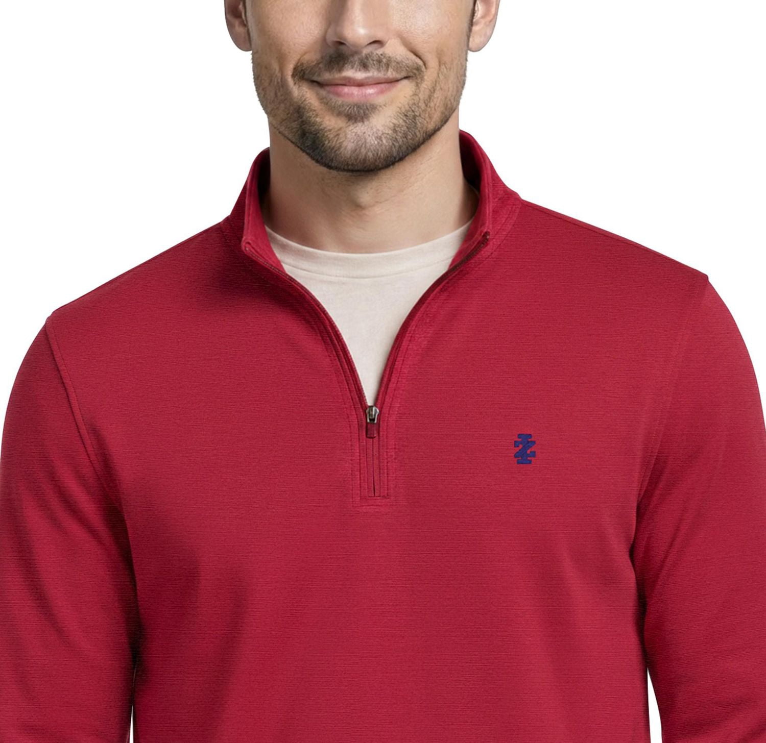 Chandail à col quart de zip Performance Confort pour homme IZOD