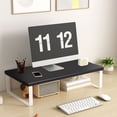thumbnail image 1 of mtvxesu Wooden Monitor Riser Stand with Storage Shelf for Office Desk, Ergonomic Computer Stand with Spacious Surface, 30X20X8Cm, 1 Pc, 1 of 6