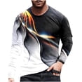 thumbnail image 1 of RKSTN Chemises pour Hommes Manches Courtes Manches Longues Imprimé Col Rond Chandail T-Shirt Blouse Chemises Hawaïennes pour Hommes, 1 of 3