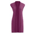 thumbnail image 4 of FAIWAD Women's Sleeveless Cardigan Solid Color Draped Open Front Vest Plus Size Lightweight Coat, 4 of 6