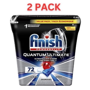 Finish Power Ball Quantum Ultimate Dishwasher Detergent Tabs, Scrubs, Degreases, Shines, Ultimate Clean & Sine 1st time everytime, 144 Tabs
