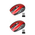 thumbnail image 4 of crativent Computer 2.4Ghz Wireless Optical Mouse Quick Speed 6 Buttons Plastic Gaming Mice DPI Adjustable Portable Accessory Red 2Set, 4 of 6