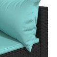 thumbnail image 5 of vidaXL Garden Corner Sofas with Cushions 2 pcs Black Poly Rattan, 5 of 5