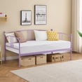 thumbnail image 1 of EDTara Steel Slat Support Metal Daybed, Elegant Arched Headboard Design, Easy Assembly for Guest Room, 1 of 7