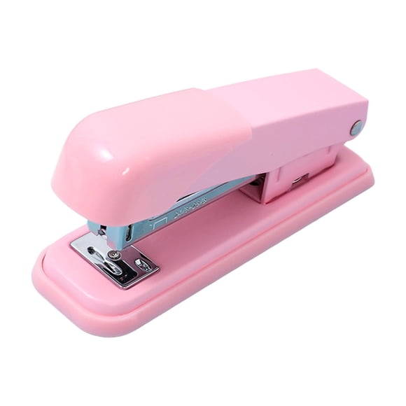 Btomtd Agrafeuse Couleur Macaron Agrafeuse Multifonctionnelle pour Reliure Facile Prise Confortable Convient à l'Usage au Bureau Agrafeuse pour Étudiant, Rose