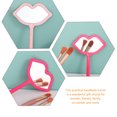thumbnail image 3 of Shisuyan 3Pcs Hand Mirror Salon Hairdresser Hand Held Lips Shaped Mirror Multi-Function Travel Makeup Mirror, 3 of 8