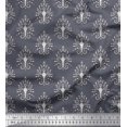 thumbnail image 1 of Soimoi Modal Satin Fabric Leaves,Floral & Paisley Block Print Fabric by The Yard 42 Inch Wide, 1 of 3