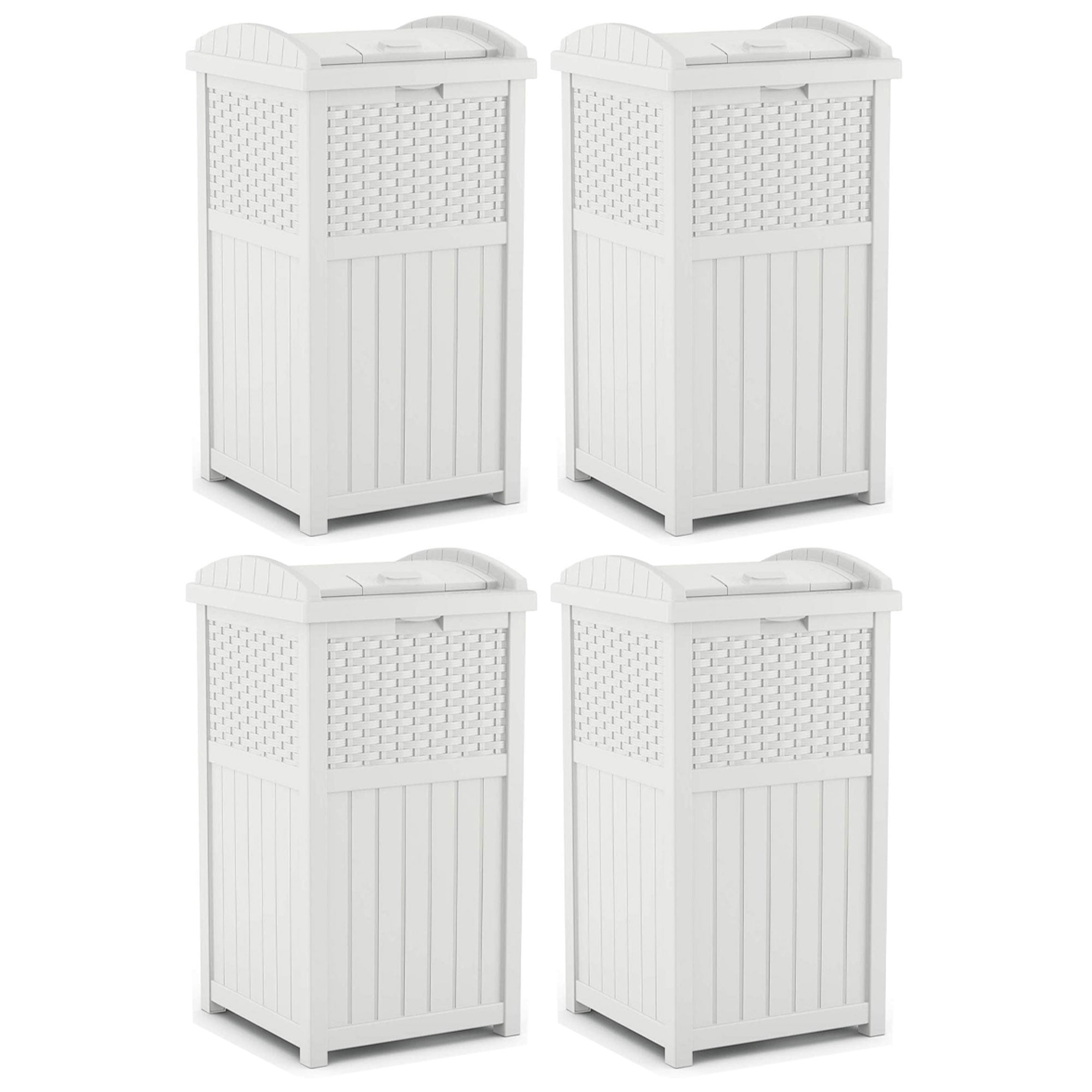 Suncast Cache-Poubelle Extérieur Commercial Bac à Déchets de 33 Gallons (Lot de 4)