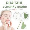 thumbnail image 2 of CEHVOM Planche de Grattage Ronde en Jade pour Masseur en Forme de Cœur Planche de Massage Facial, 2 of 2